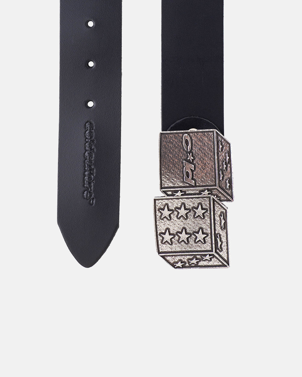 DICE LEATHER BELT BLACK