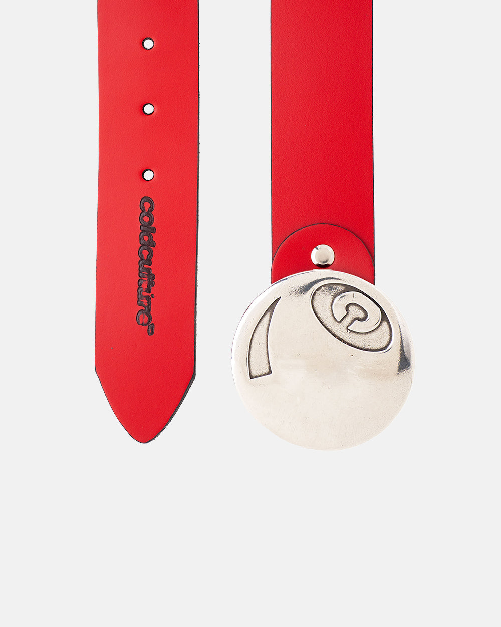 BILLIARD LEATHER BELT RED