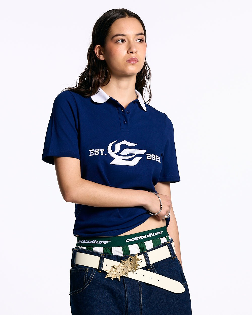 5th AURA SLIM POLO DARK BLUE