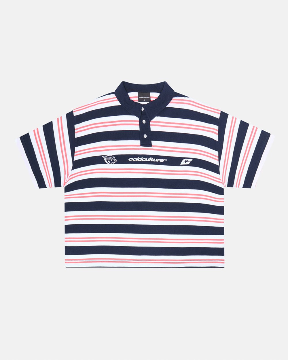 AEROSTRIPES POLO BLUE SEA/CORAL