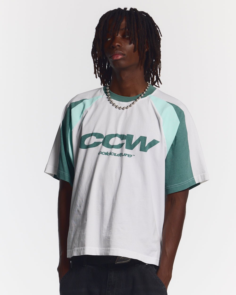 AIRBORNE TEE WHITE AND GREEN