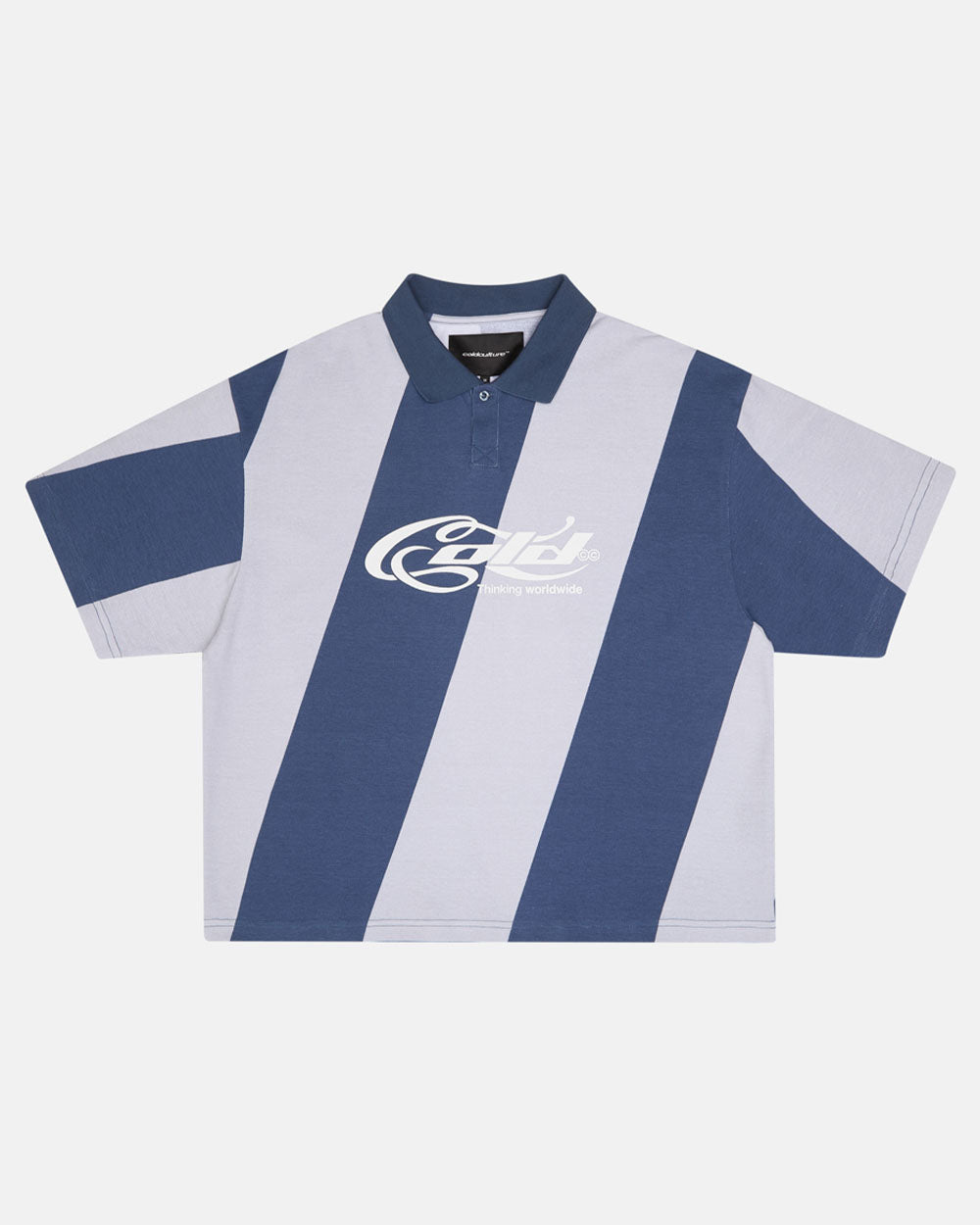 ASLANT STRIPES POLO TEE BLUE