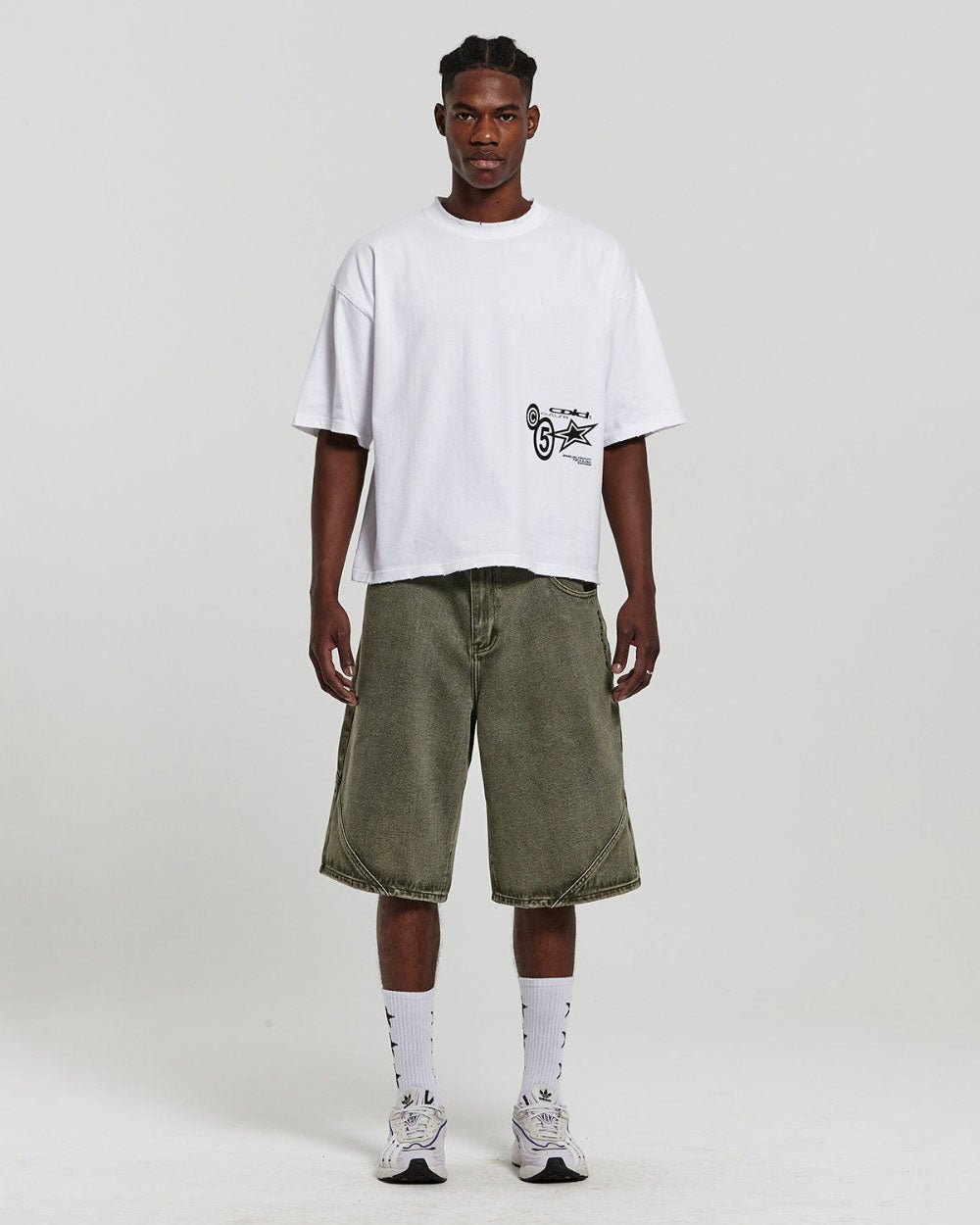 ASSEMBLY V2 SHORTS ACID GREEN DENIM
