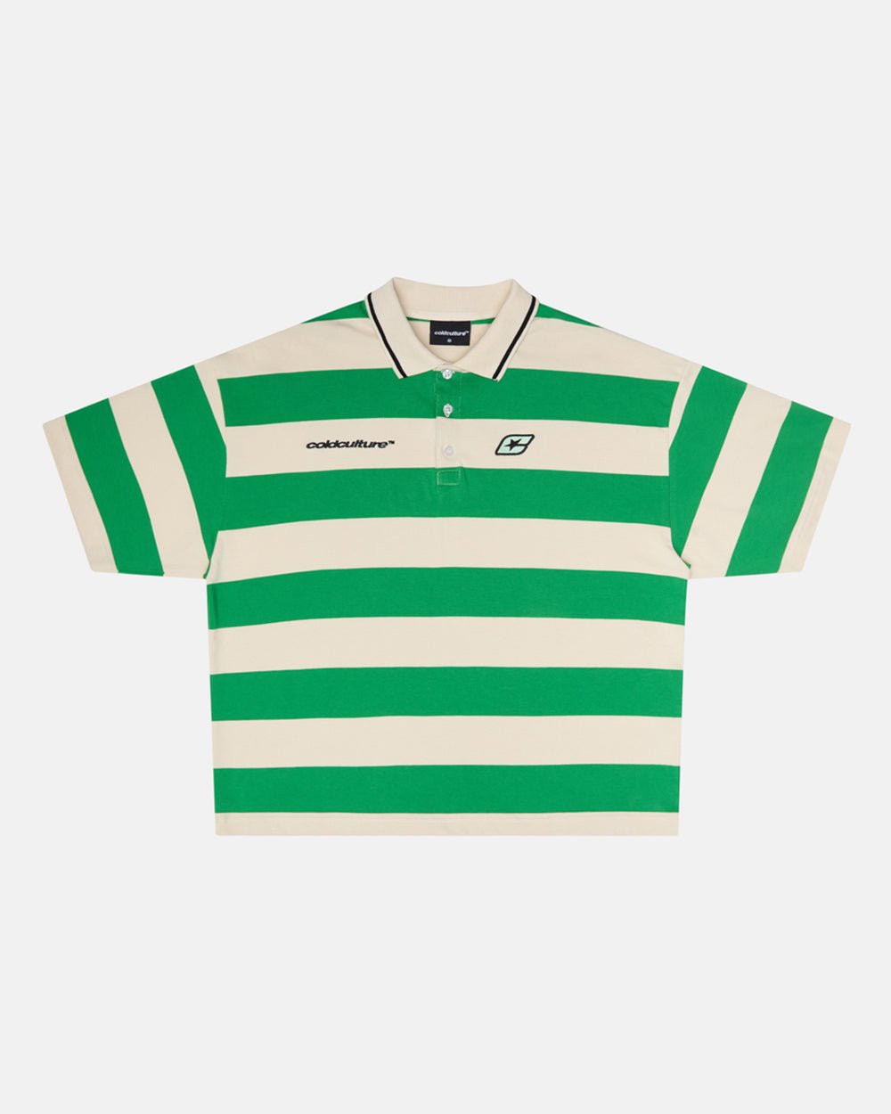 BIG STRIPES POLO T-SHIRT ARCADIAN GREEN