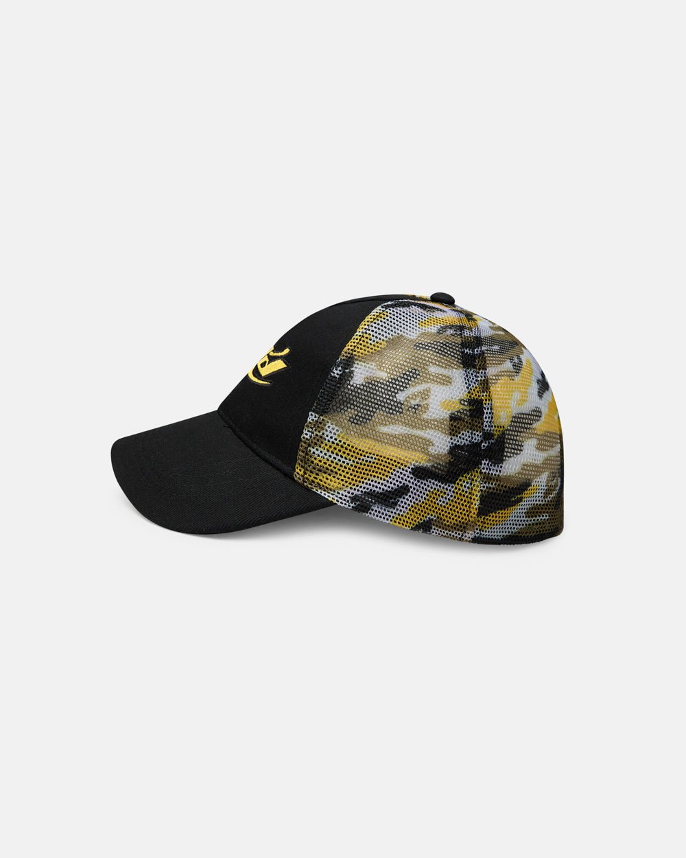CAMO CAP BLACK AND YELLOW