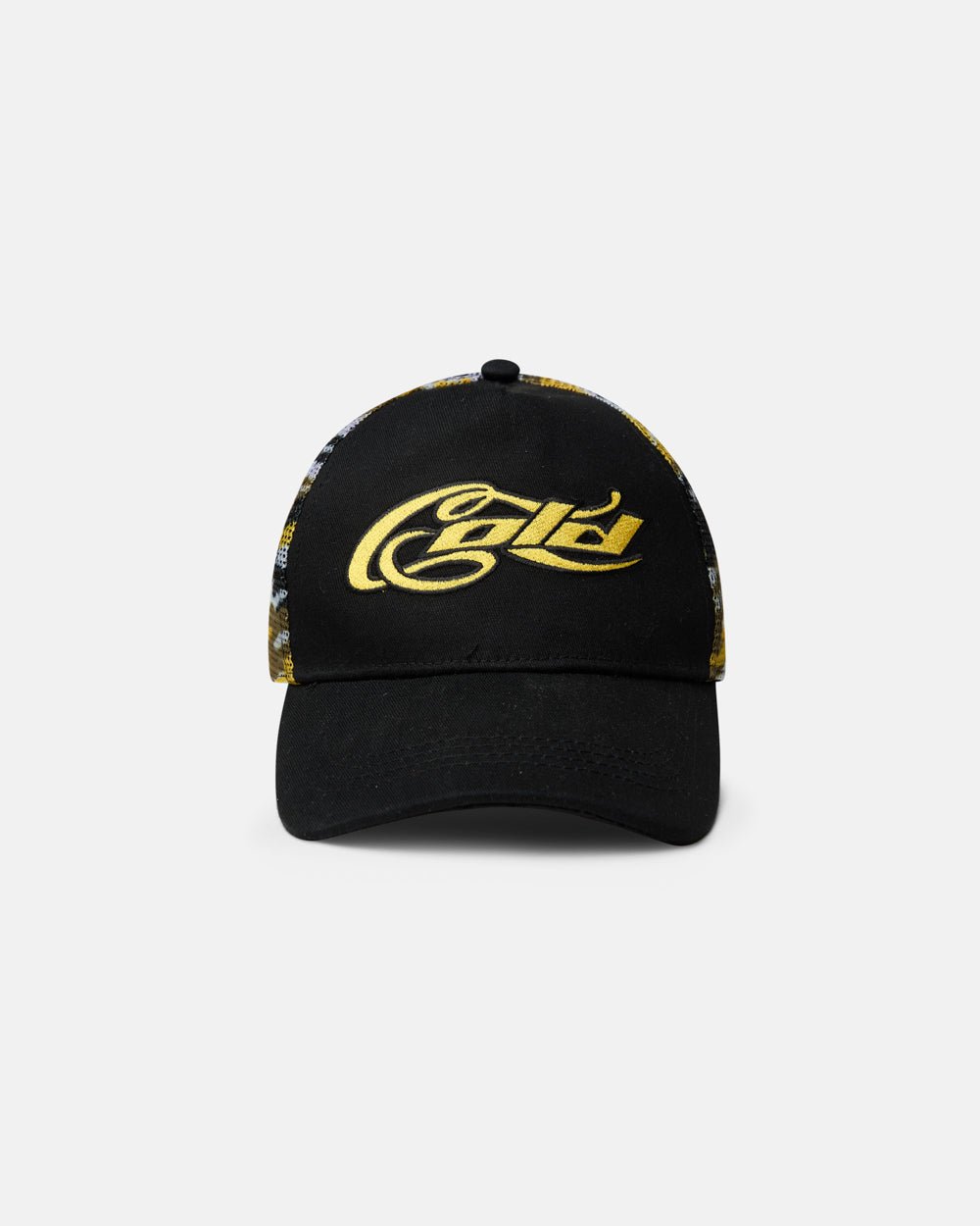 CAMO CAP BLACK AND YELLOW