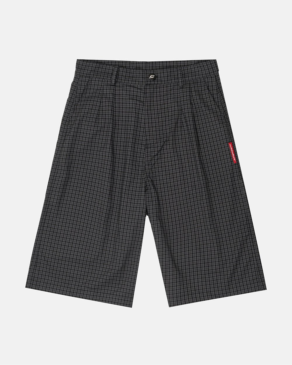 CHECK PARACHUTE JORT DARK GREY