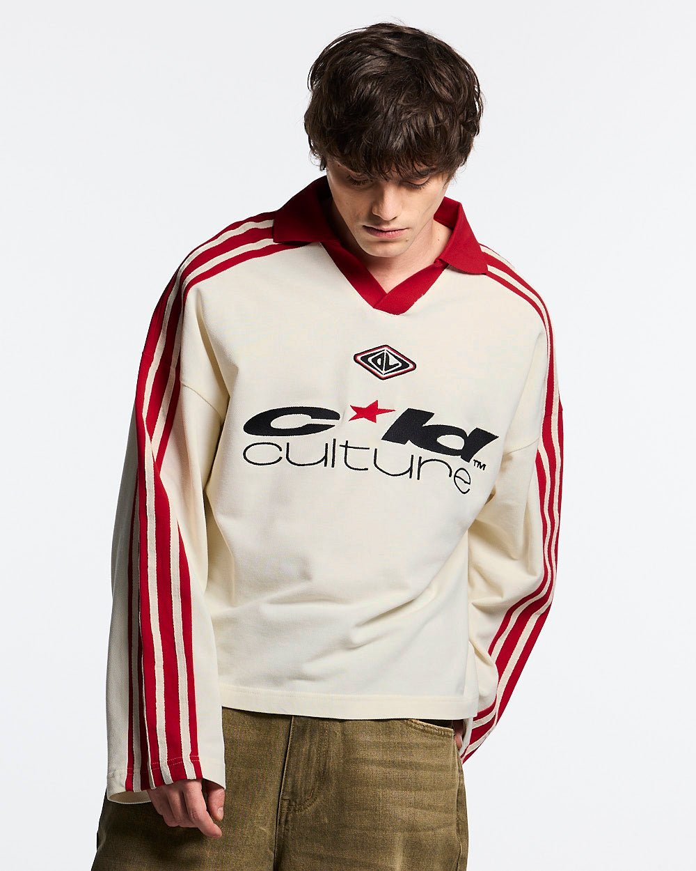 CLASSIC RAW POLO LONGSLEEVE CREAM