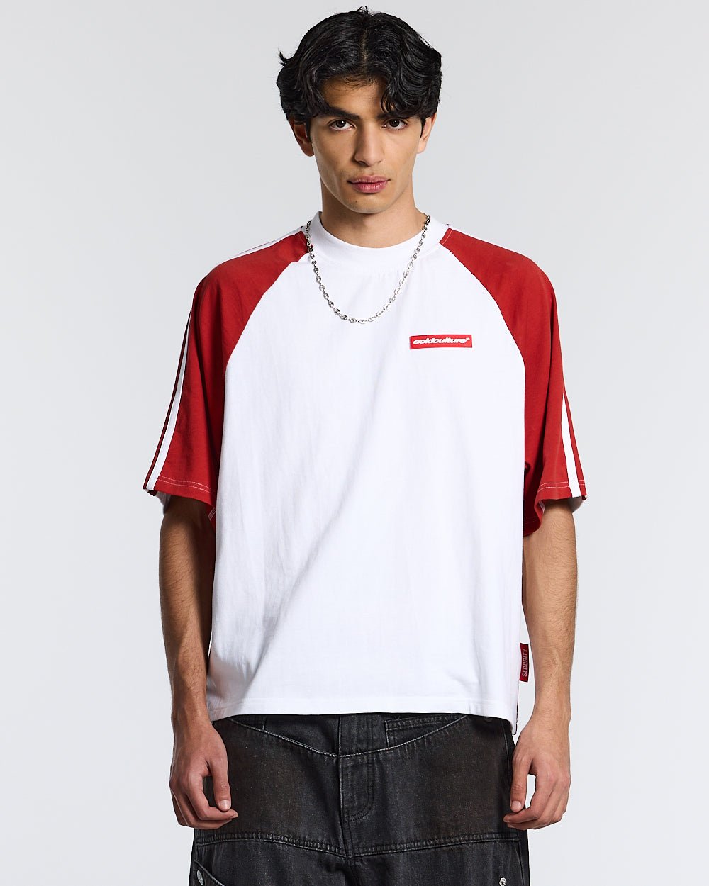 COMBO TEE WHITE/RED