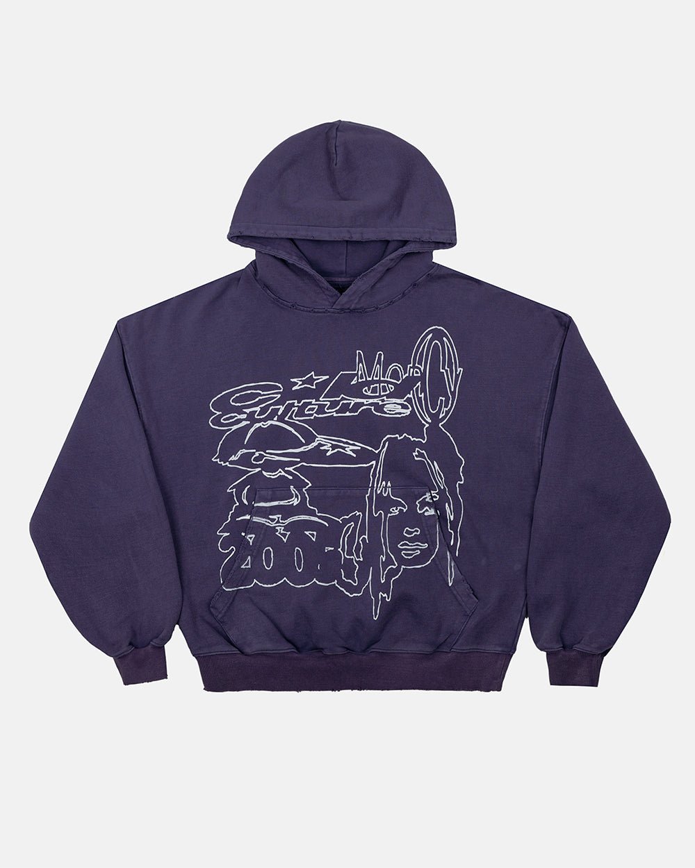 COOL CAP HOODIE MID BLUE WASHED