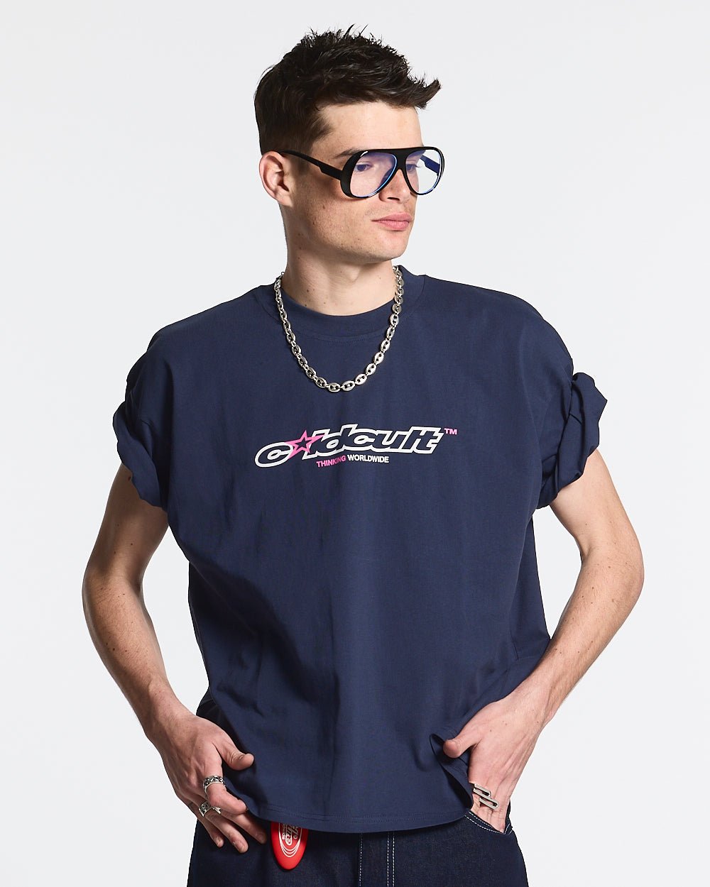 CULT STAR TEE INDIGO BLUE