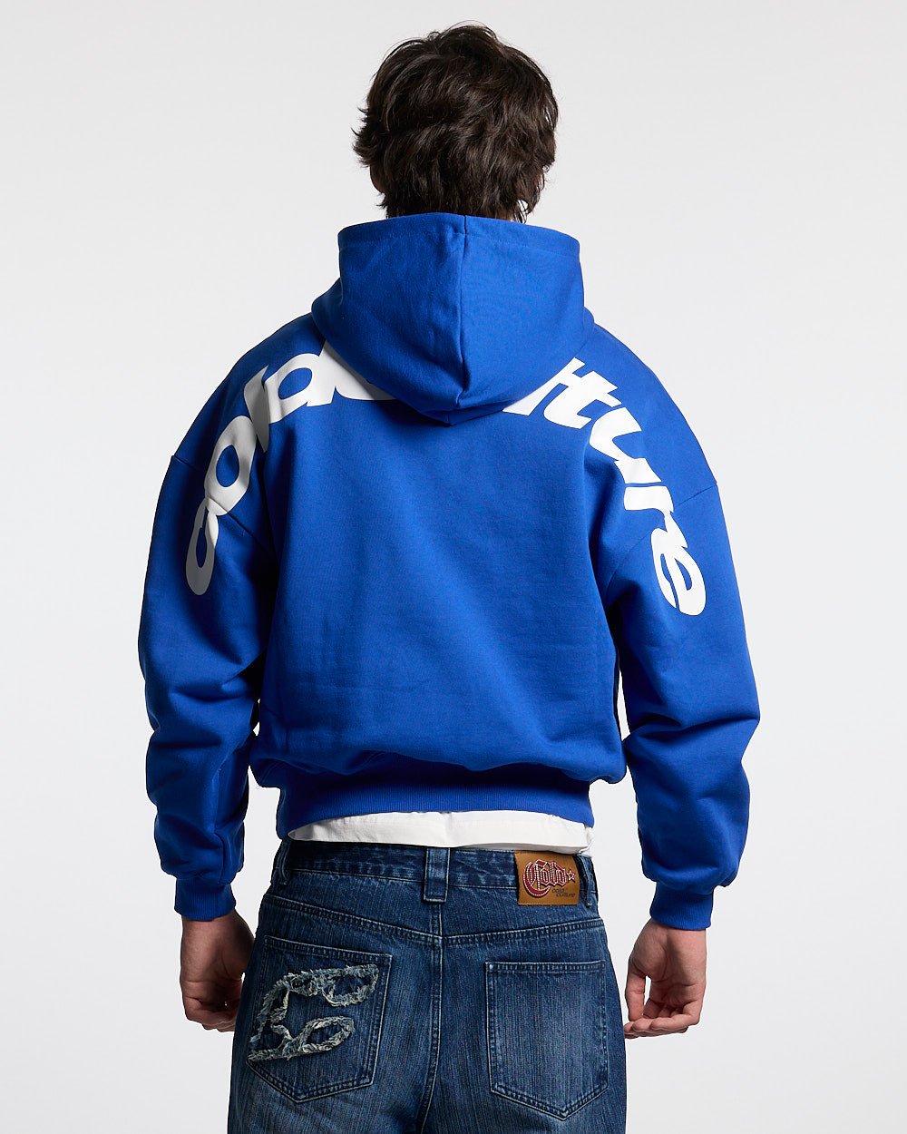 CURVED HOODIE BLUE
