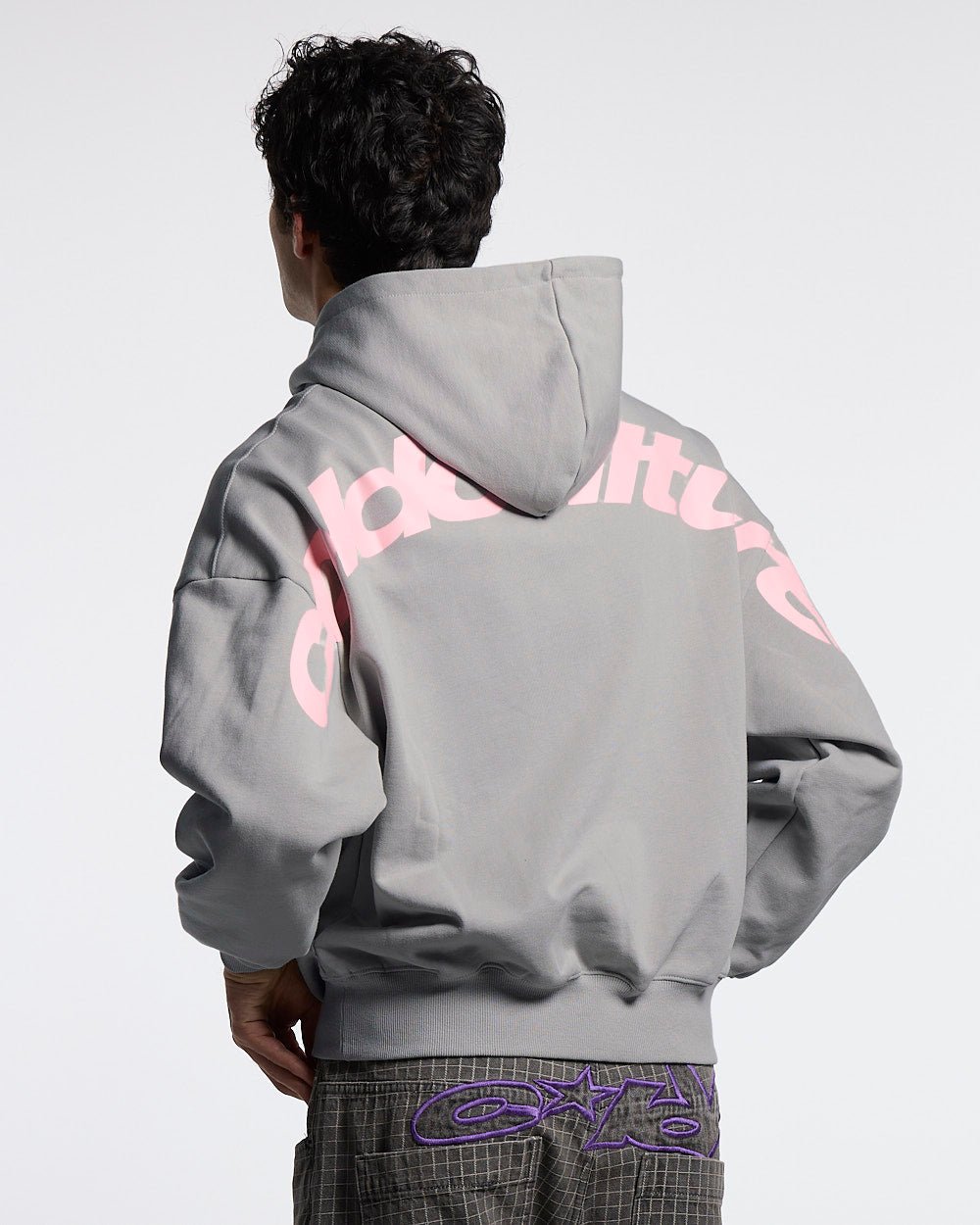 CURVED HOODIE GREY