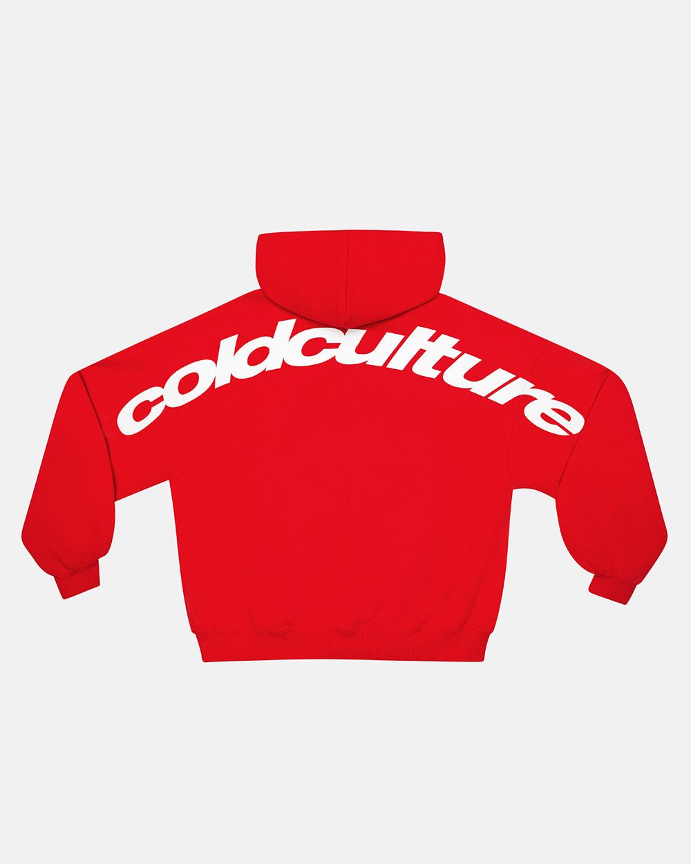 CURVED HOODIE RED