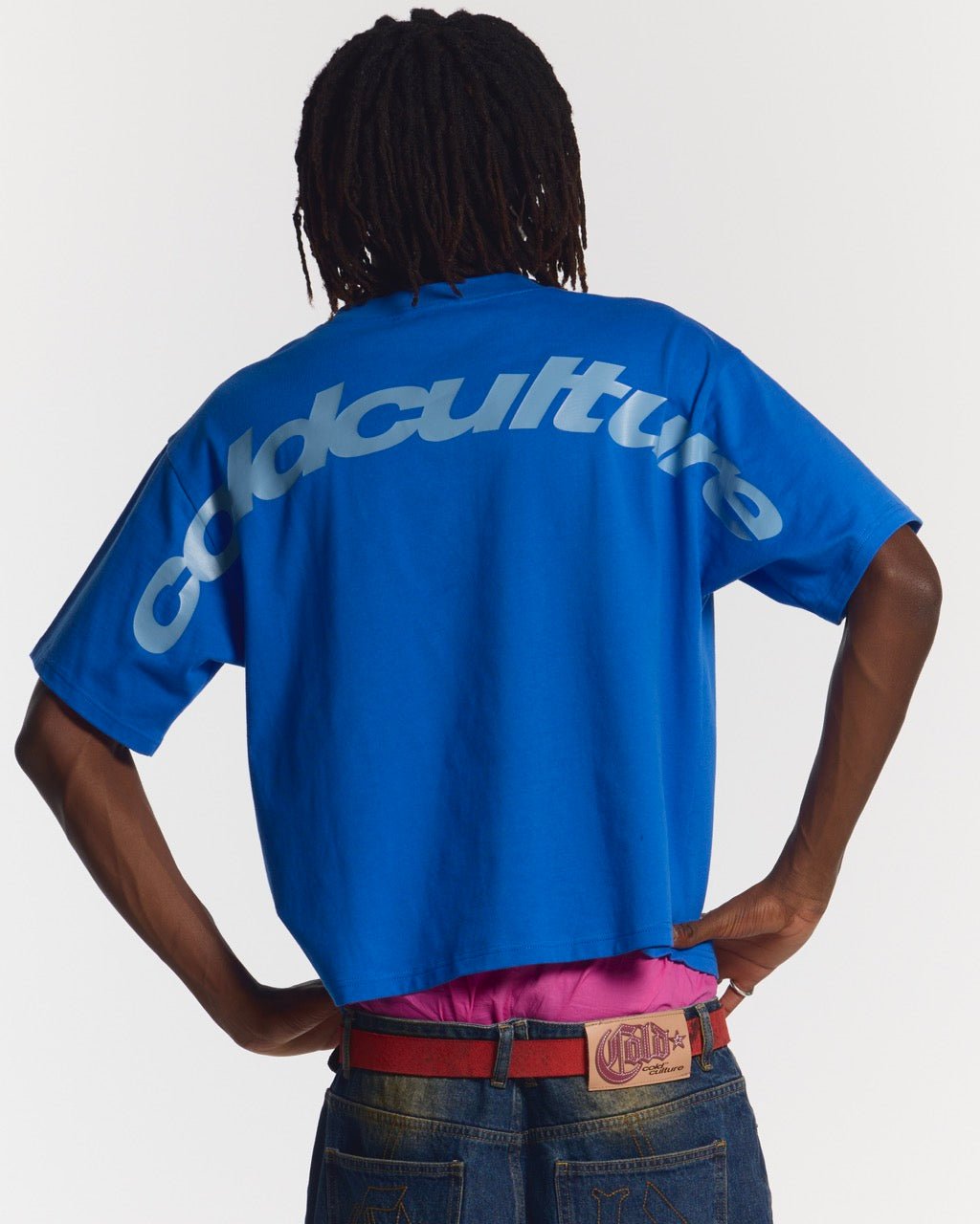 CURVED TEE BLUE