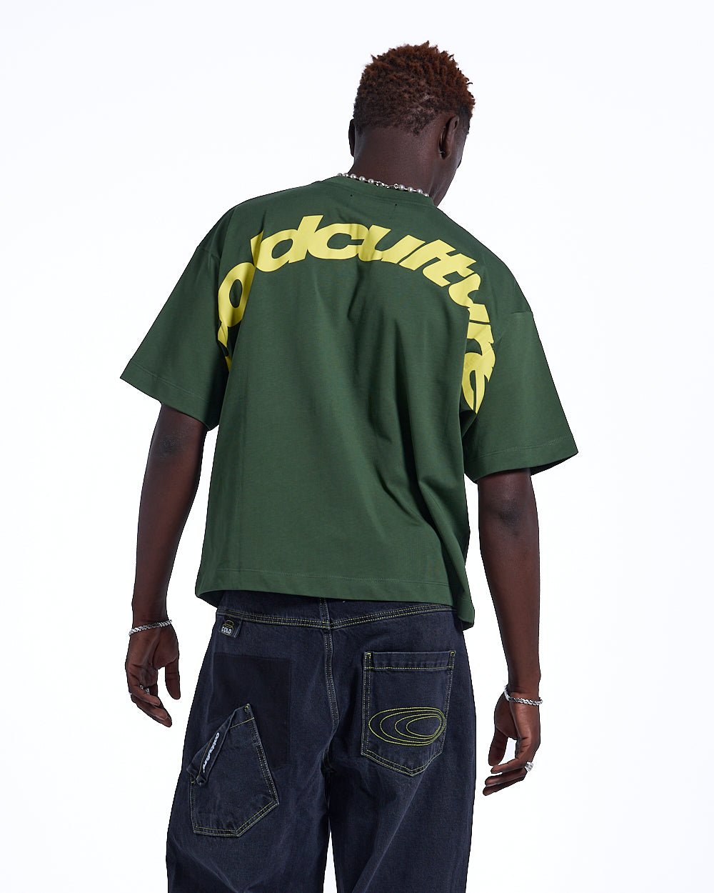 CURVED TEE GREEN & YELLOW