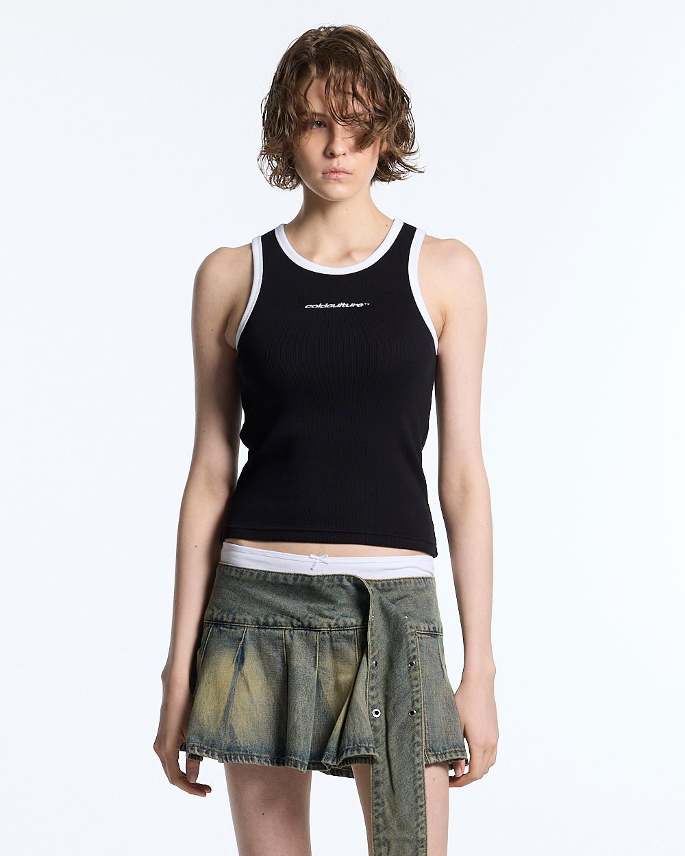 CUTE TANK TOP BLACK