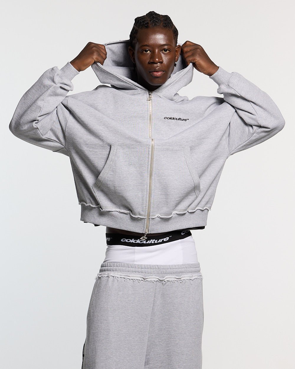 DAILY SET ZIP UP GREY MELANGE