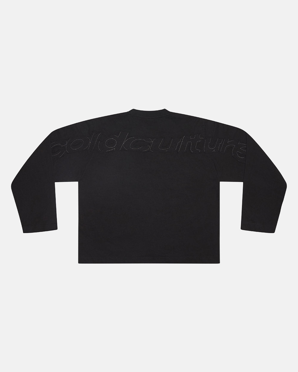 DISTRESS CURVED LONGSLEEVE BLACK