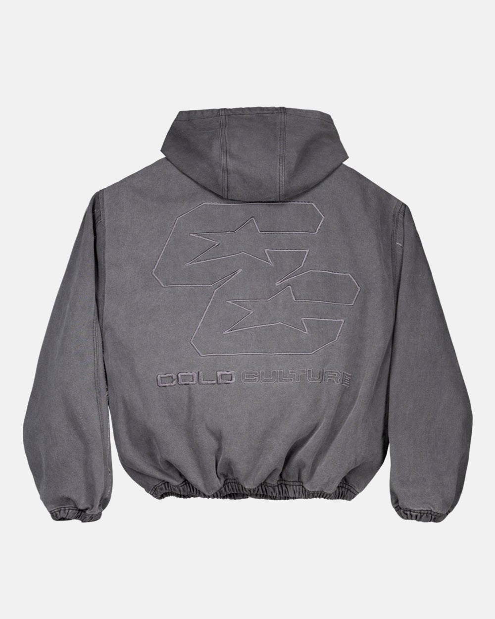 DOUBLE C STARS ZIP JACKET HEAVY GREY DENIM