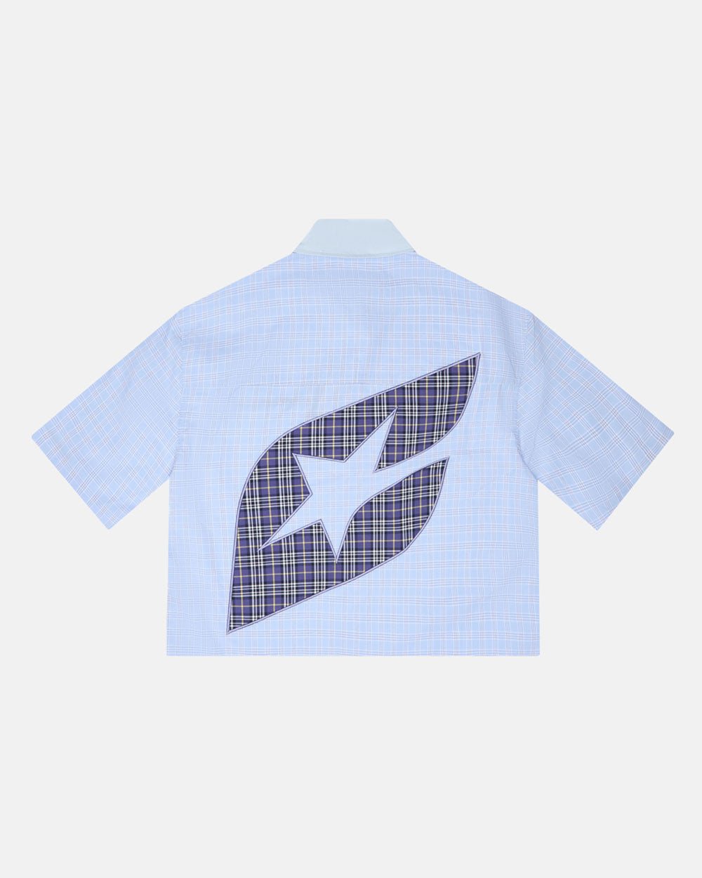 DOUBLE TARTAN SHIRT LIGHT BLUE