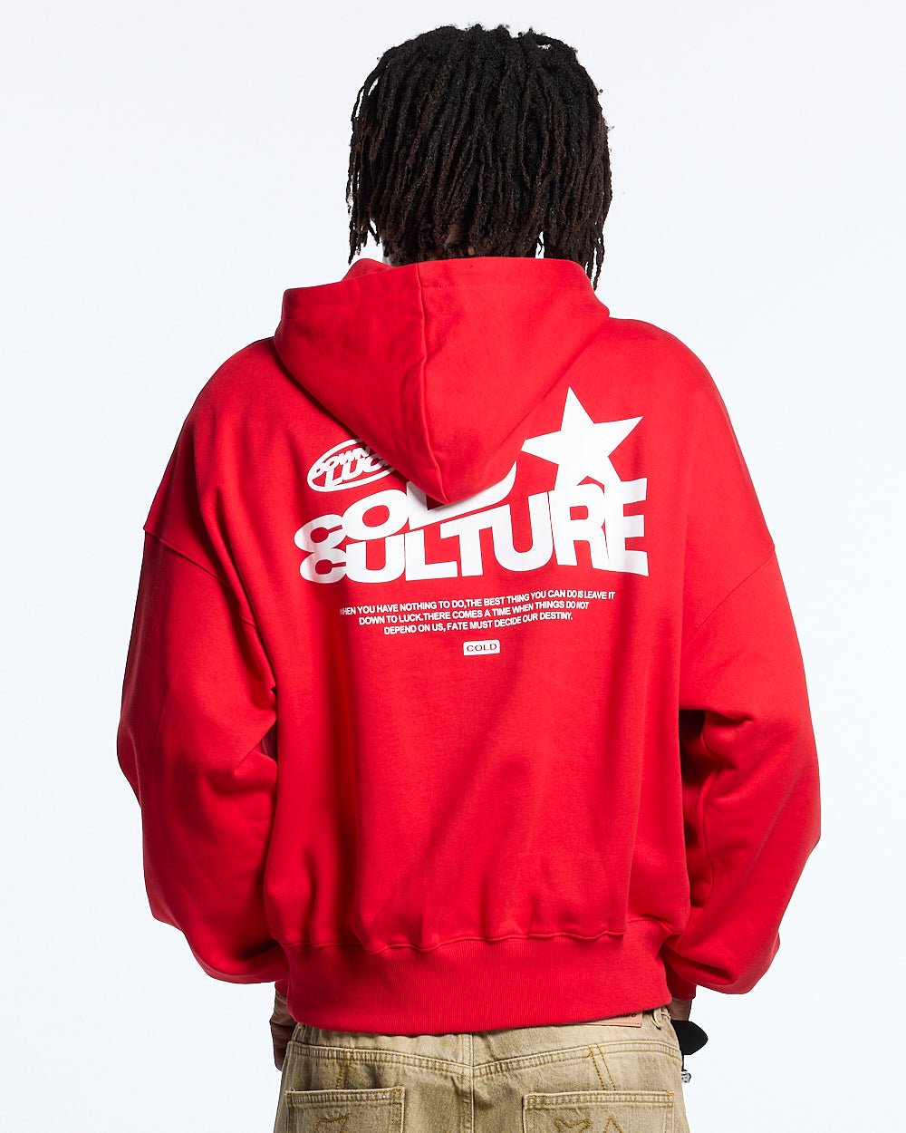 DOWN TO LUCK HOODIE RED