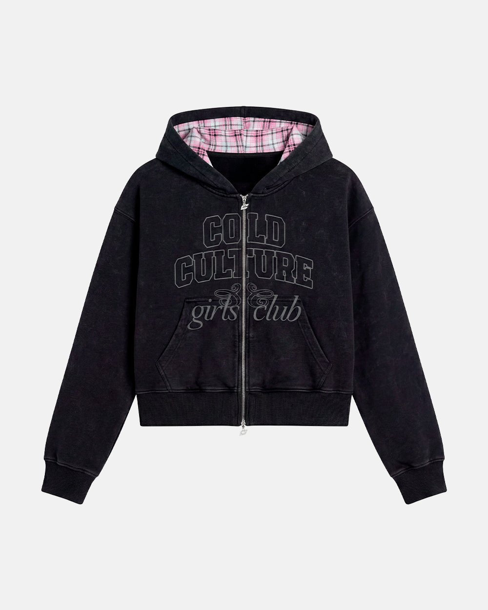GIRLS CLUB ZIP HOODIE BLACK