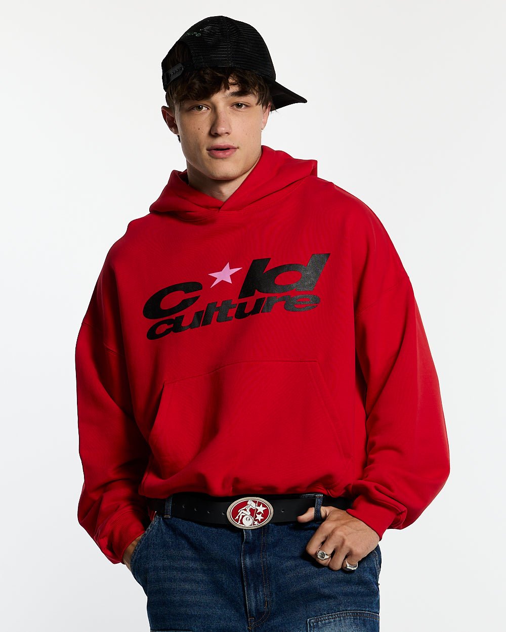 HARPER HOODIE OFF RED
