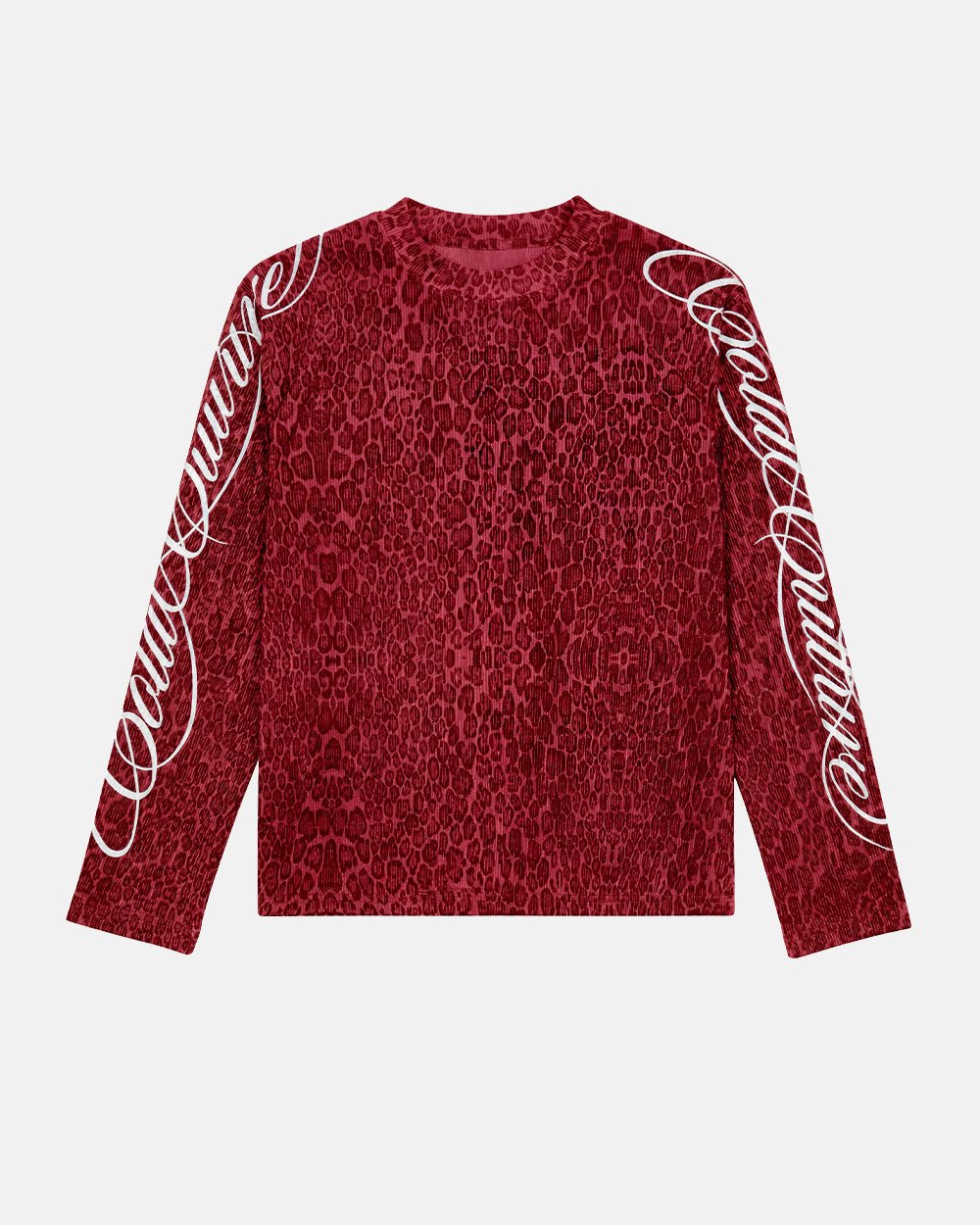HIDDEN CHEETAH LONGSLEEVE BURGUNDY