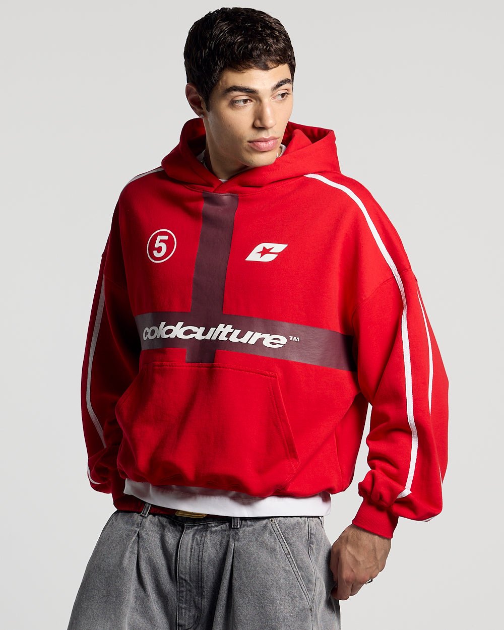HIT THE TARGET HOODIE RED