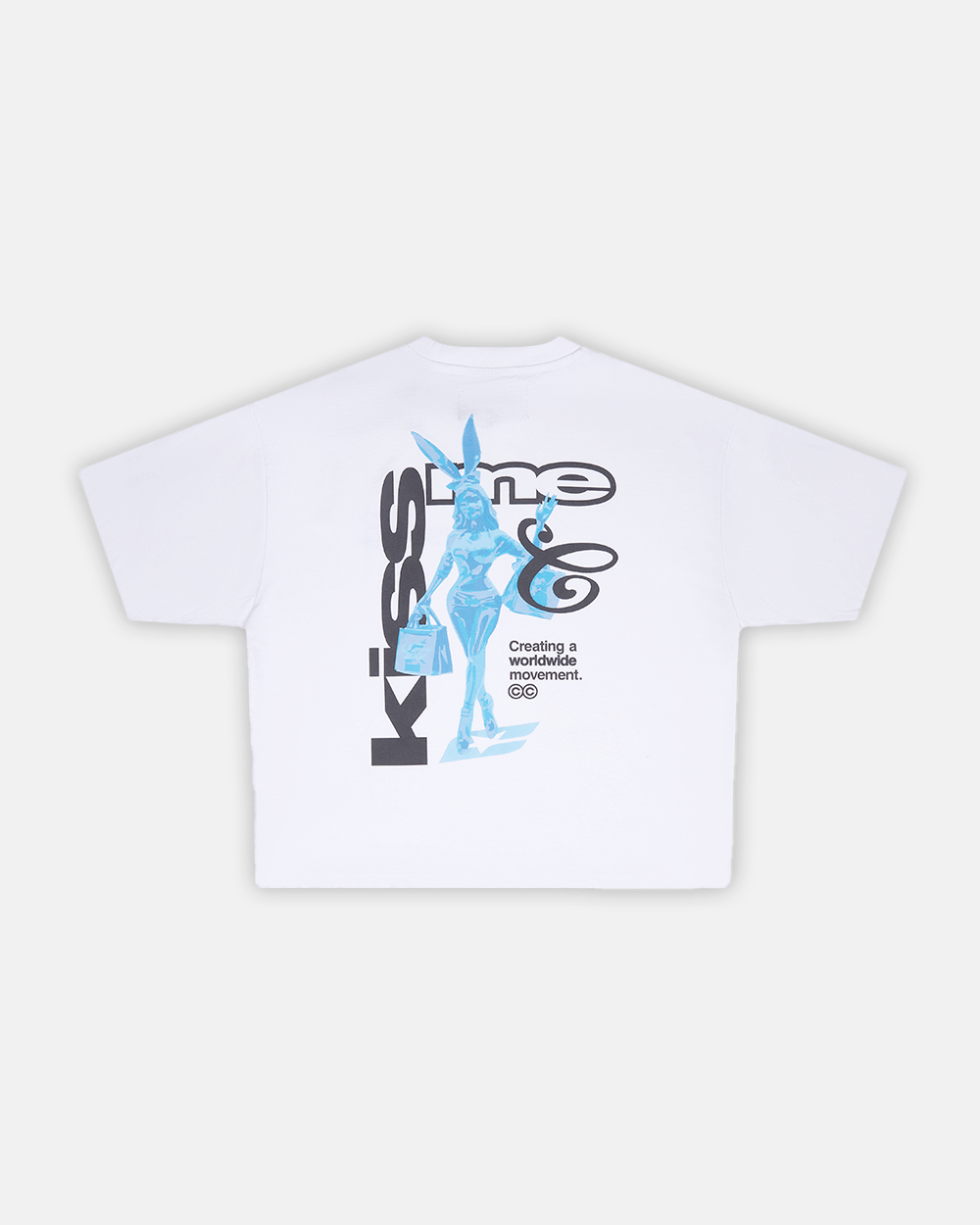 KISS THE BUNNY TEE WHITE