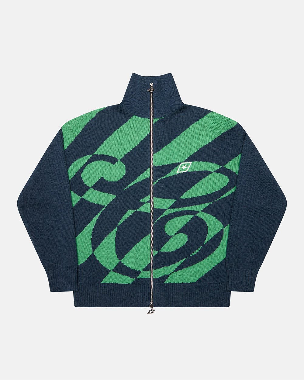 LINES FUSION KNIT GREEN & BLUE