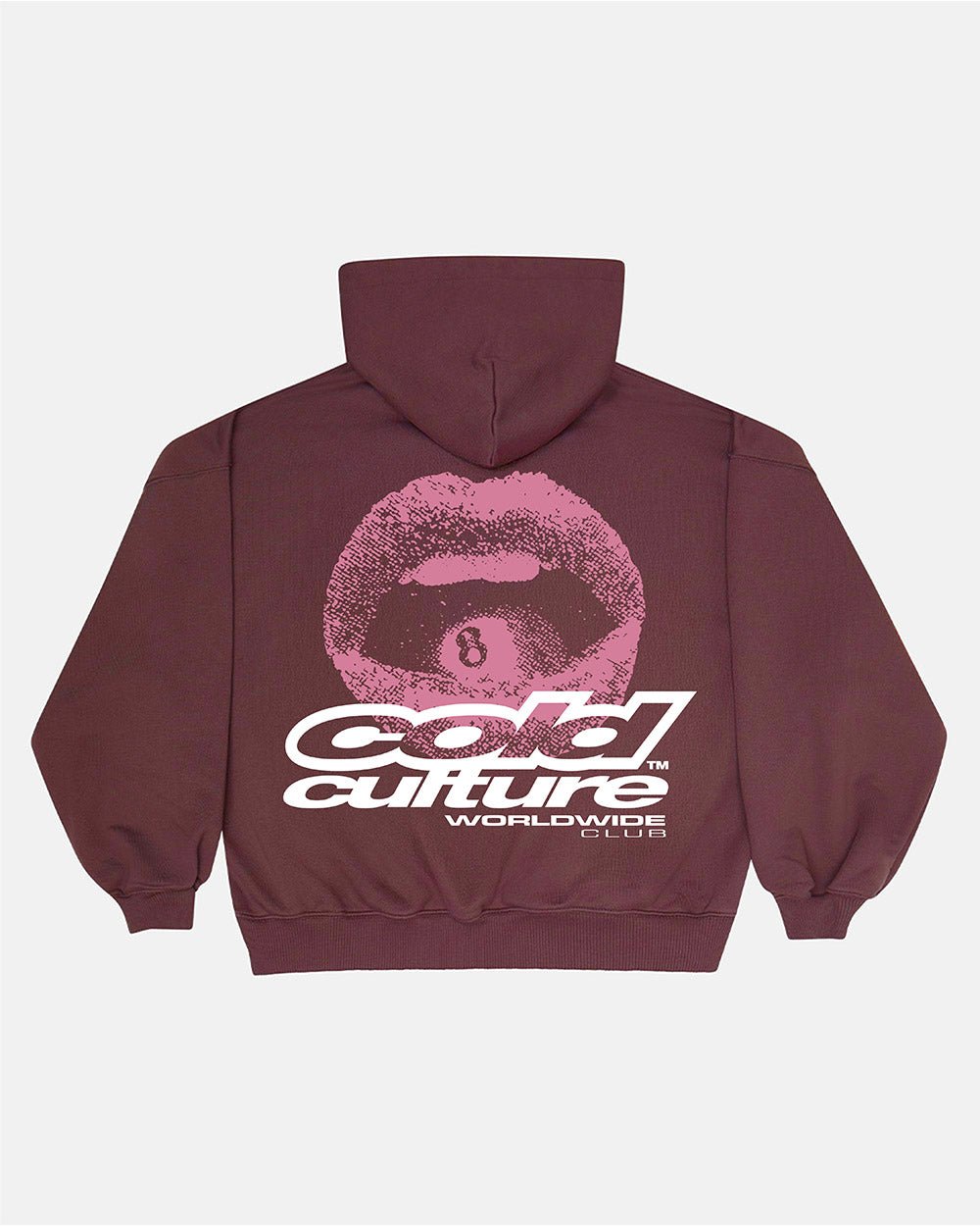 LIP COMBO HOODIE DARK BURGUNDY