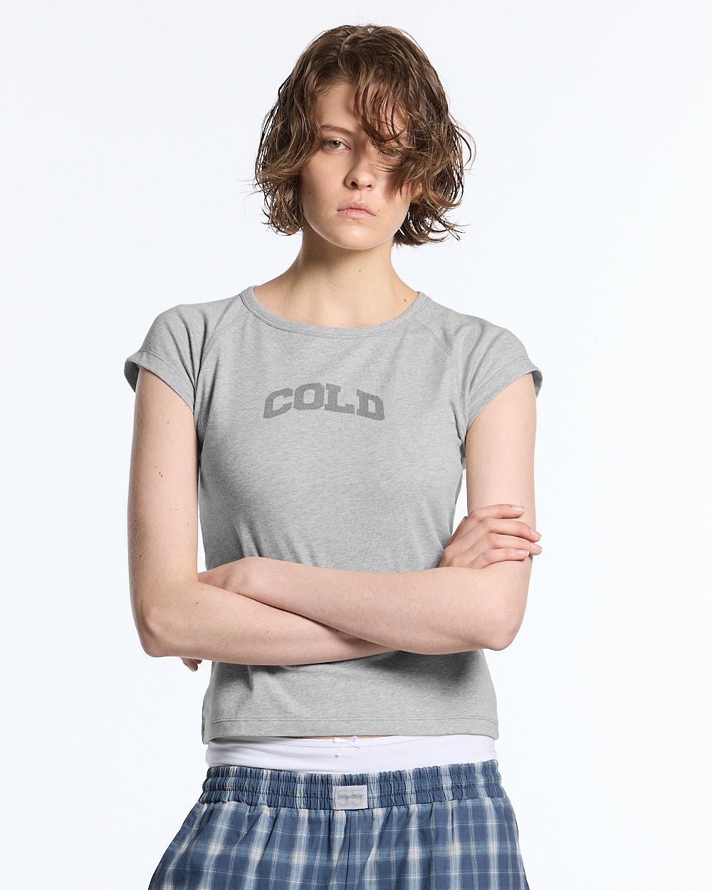 LITTLE BABY TEE HEATHER GREY