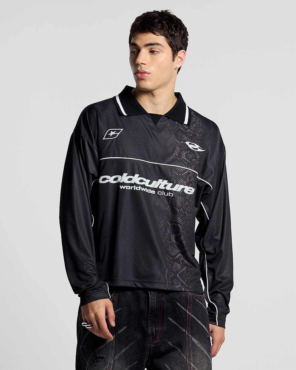 MAMBA SNAKE LONGSLEEVE POLO BLACK