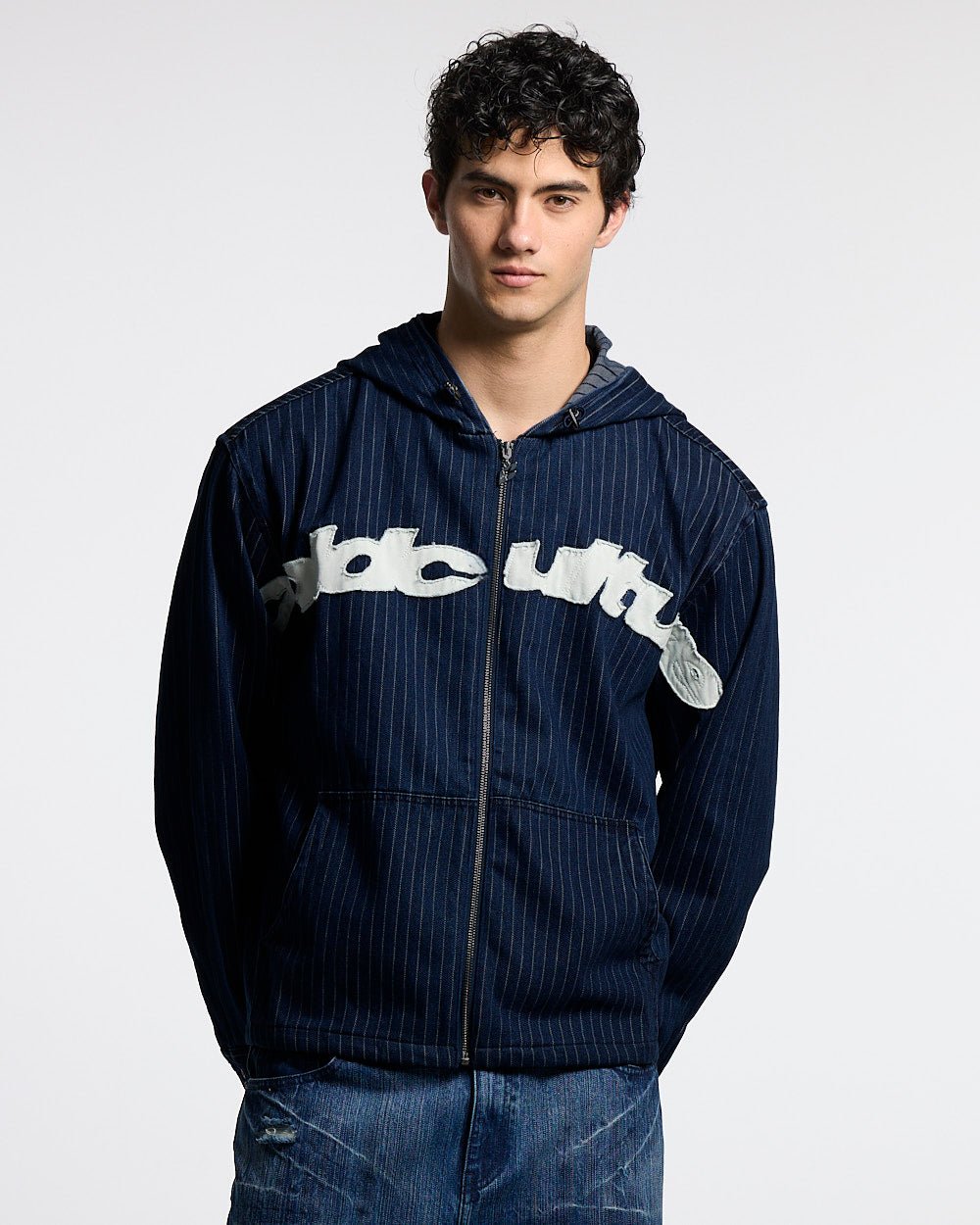 MEMPHIS HOODED SHIRT BLUE DENIM
