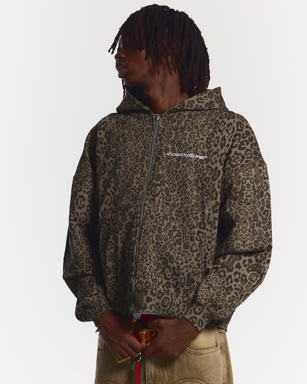 NOCTURNE BEAST ZIP HOODIE BROWN