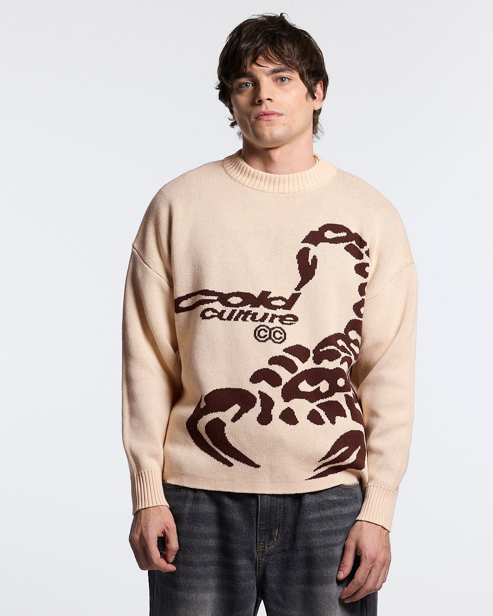 POISON KNIT CREAM AND BROWN