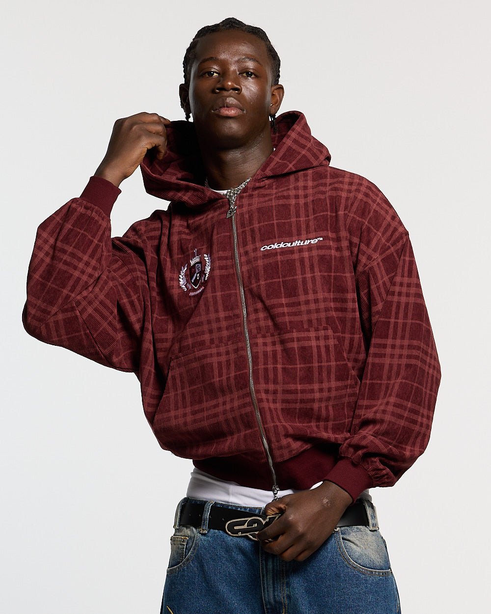 POSH ZIP HOODIE BURGUNDY