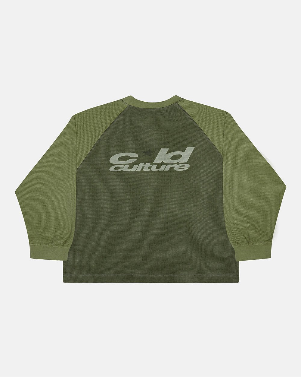 RANGLAN BICOLOR THERMAL LONGSLEEVE GREEN