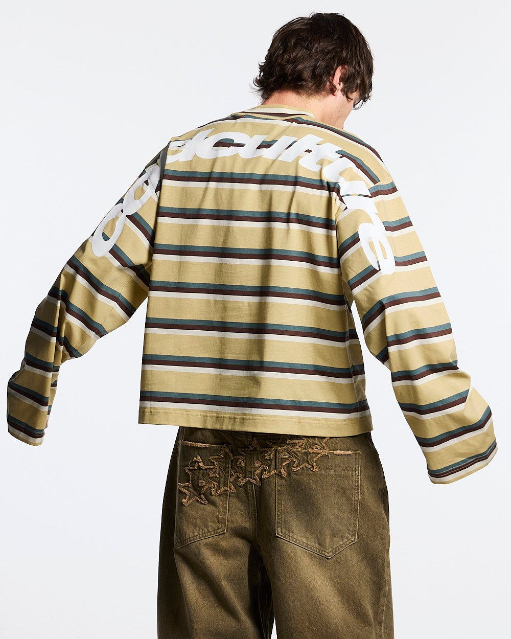 RAY CURVED LONGSLEEVE YELLOW & BROWN