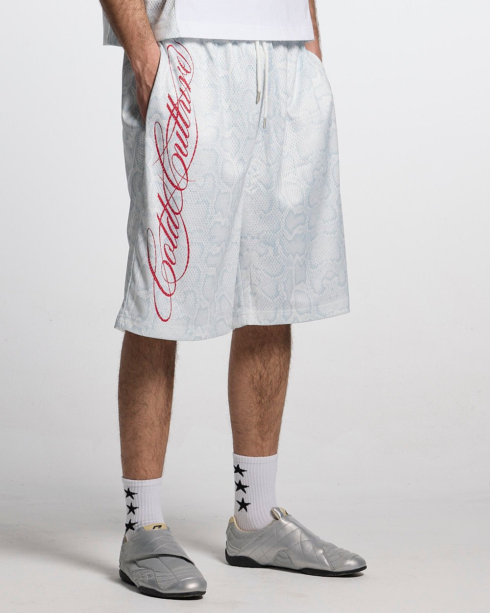 RIOT MESH SHORT WHITE