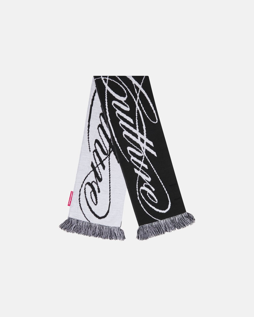 SCRIPT DOUBLE SIDE SCARF BLACK & WHITE