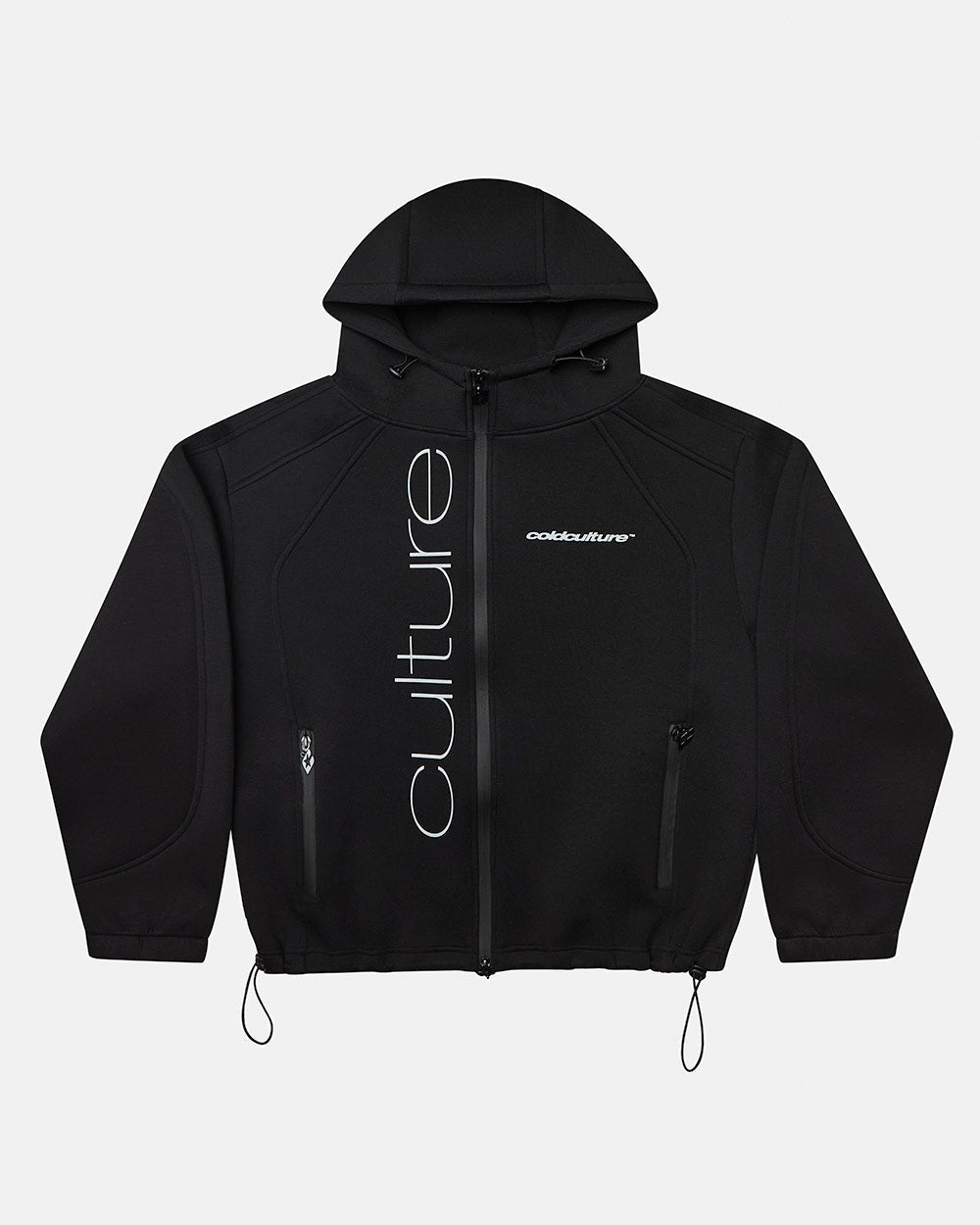 SCUBA ZIP HOODIE GREY & BLACK