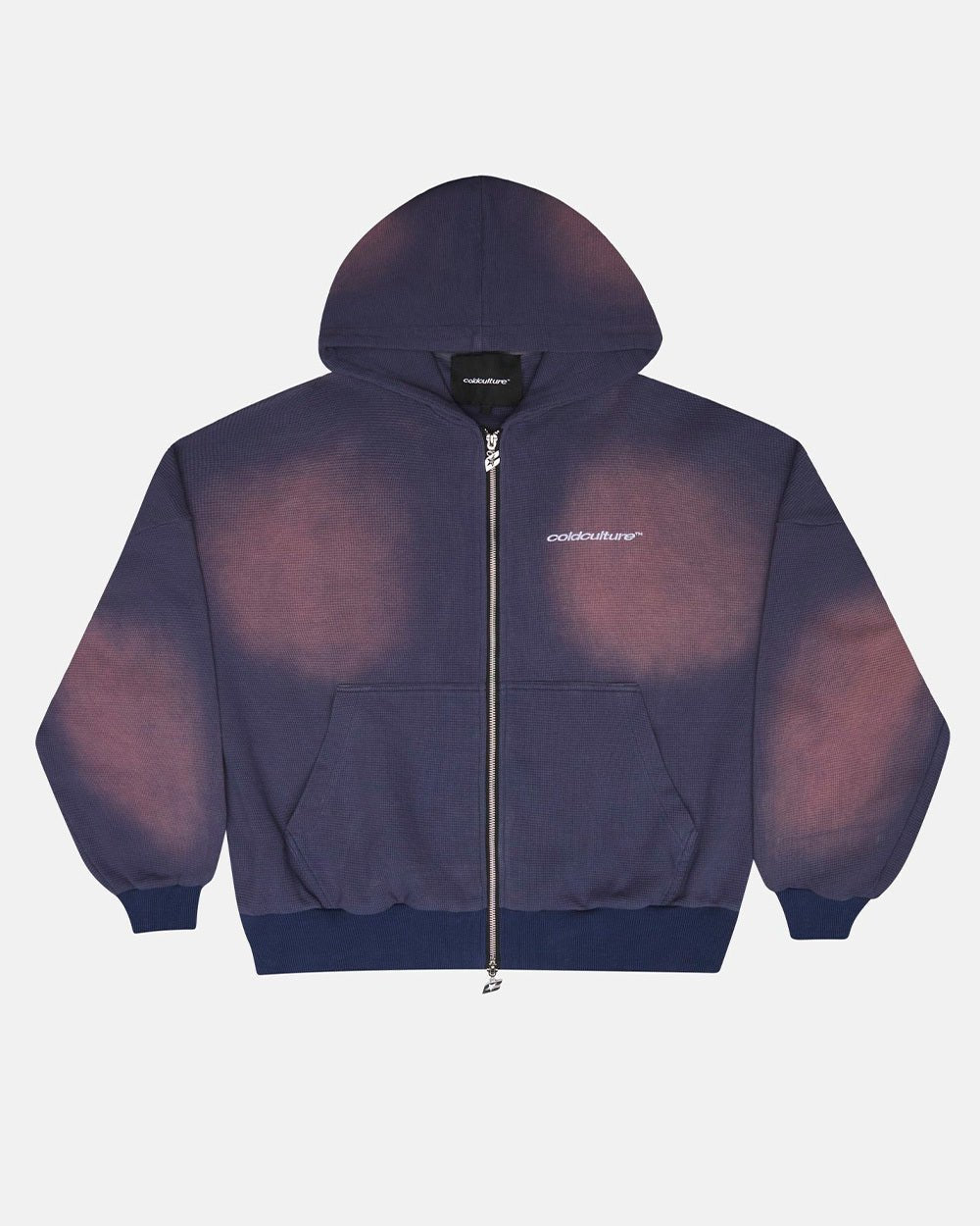 THERMAL ZIP HOODIE BLUE