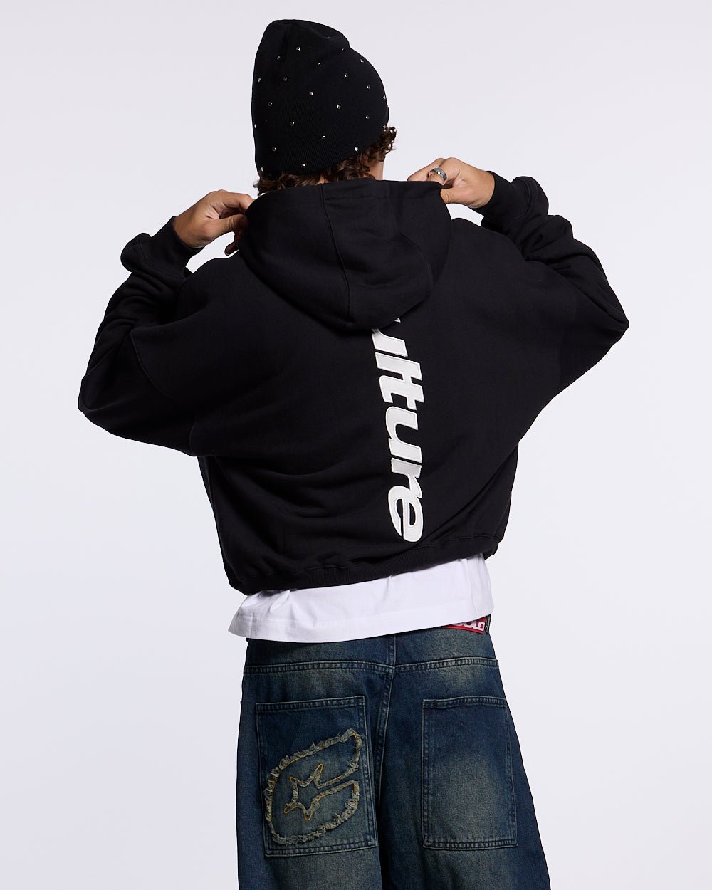 VERTICAL HOODIE BLACK