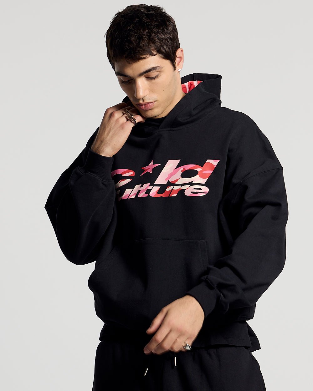 WILD CAMO HOODIE BLACK