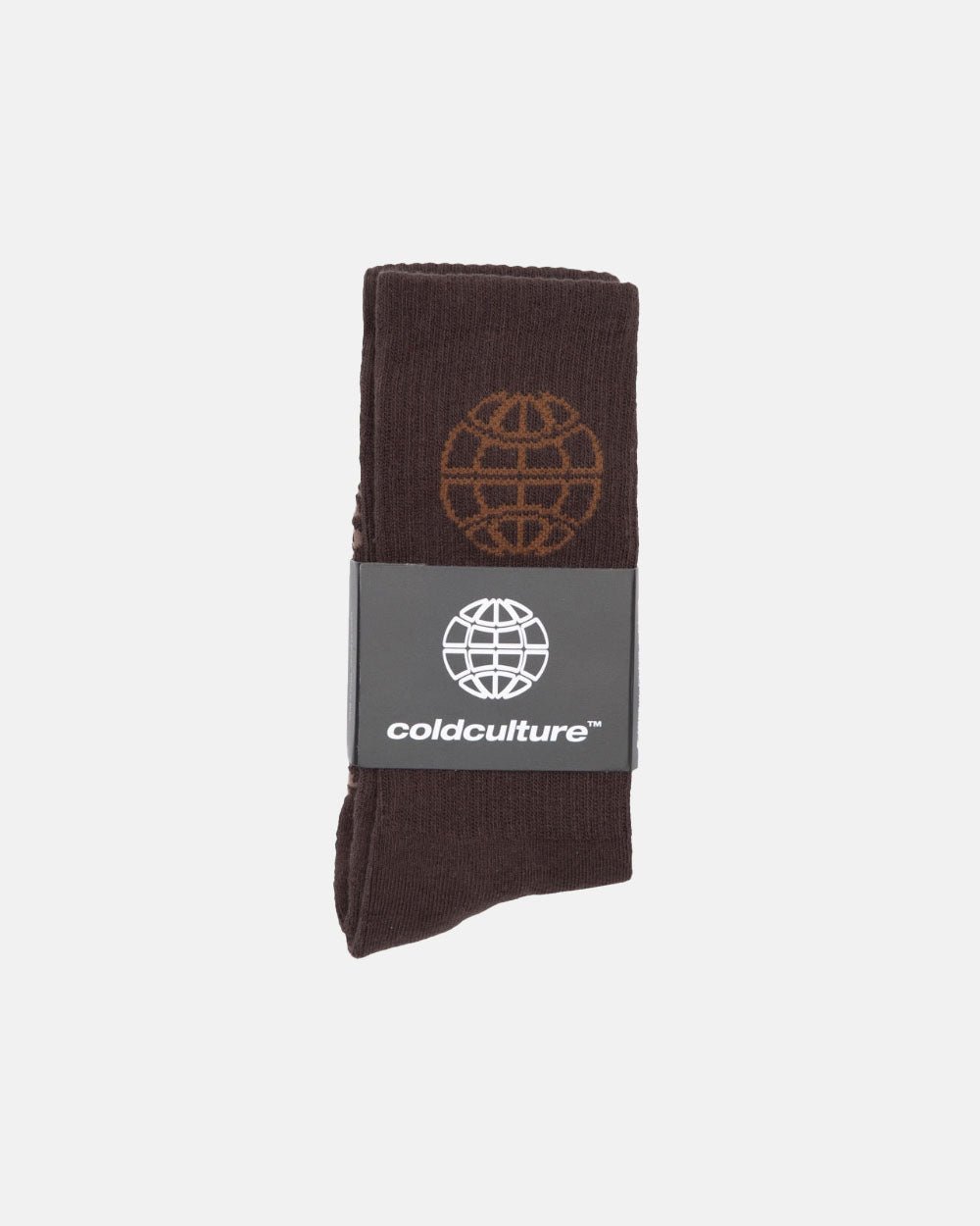 WORLD EMBROIDERED SOCKS BLACKISH BROWN