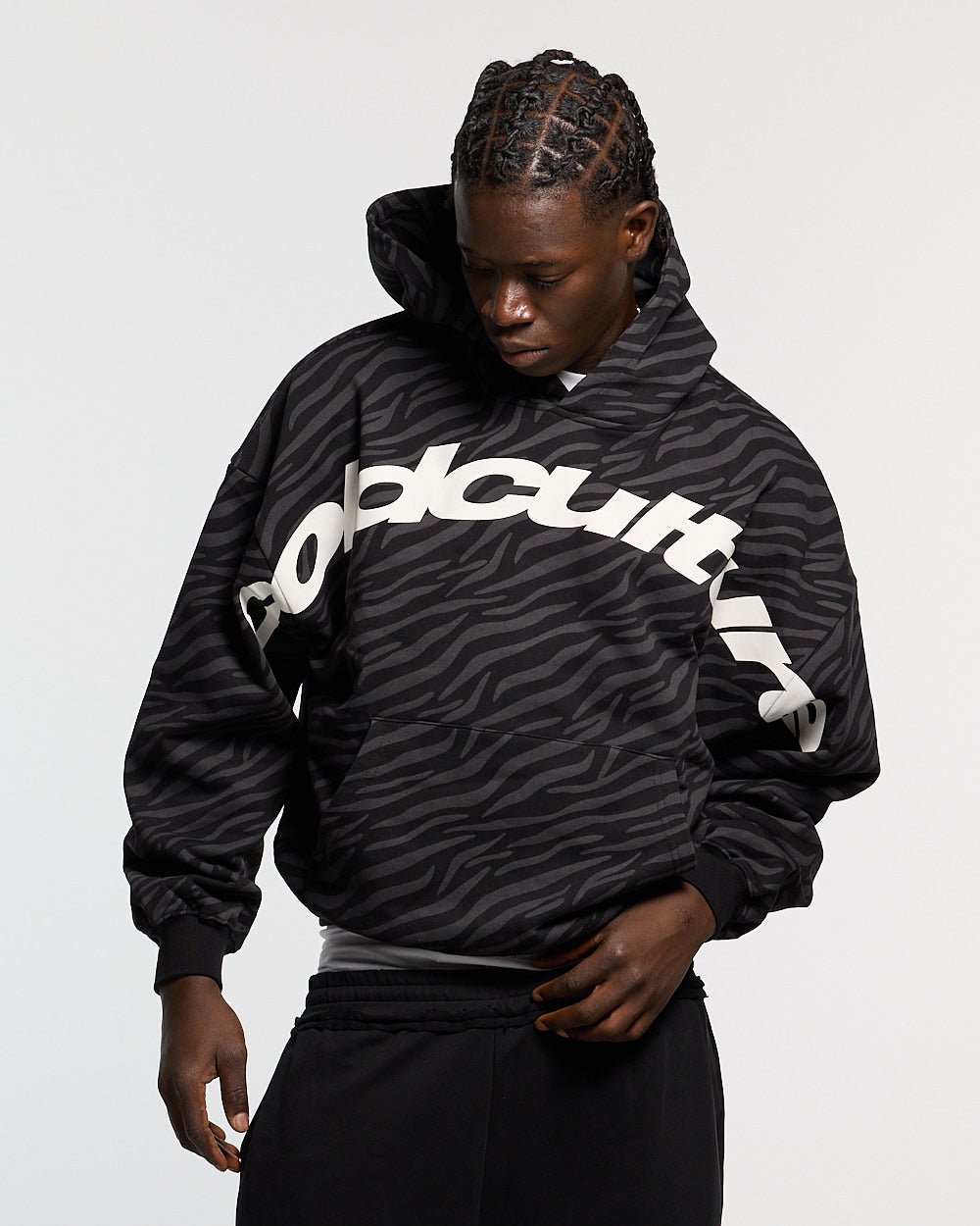 ZEBRA HOODIE BLACK