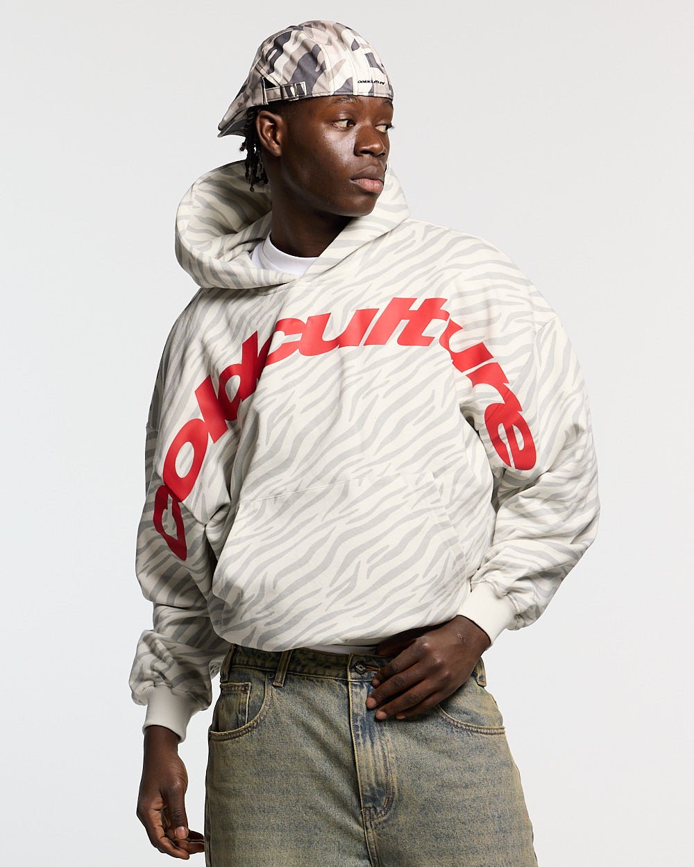ZEBRA HOODIE WHITE